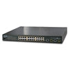 PLANET - FGSW-2620VMP4 - SNMP Managed 24-Port 802.3af 10/100 PoE Ethernet Switch + 2-Port Gigabit (400W)