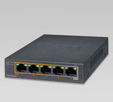 Planet - FSD-504HP - Desktop Switch 4-Port 10/100Mbps 802.3af/at PoE + 1-Port 10/100Mbps (60W)