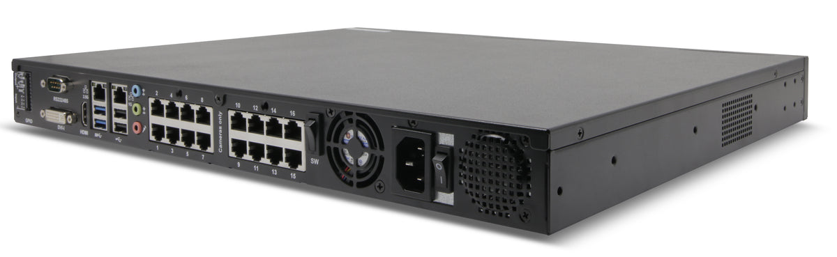 ExacqVision - IP16-04T-GPL-E - 4TB PoE+ G-Series IP Desktop NVR Linux with 16 IP Enterprise licenses (16 max)