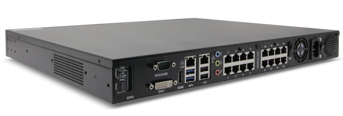 ExacqVision - IP16-08T-GPL-E - 8TB PoE+ G-Series IP Desktop NVR Linux with 16 IP Enterprise licenses (16 max)