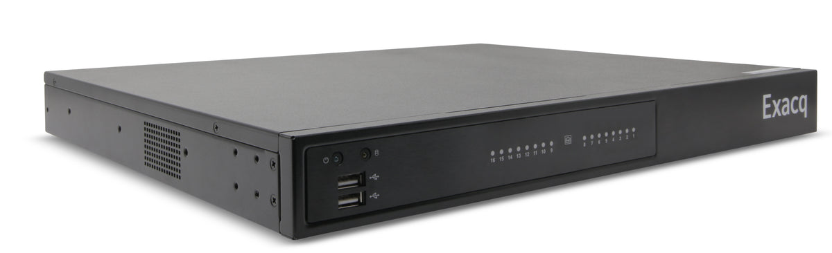 ExacqVision - IP16-12T-GPL - 12TB PoE+ G-Series IP Desktop NVR Linux with 16 IP Professional licenses (16 max)