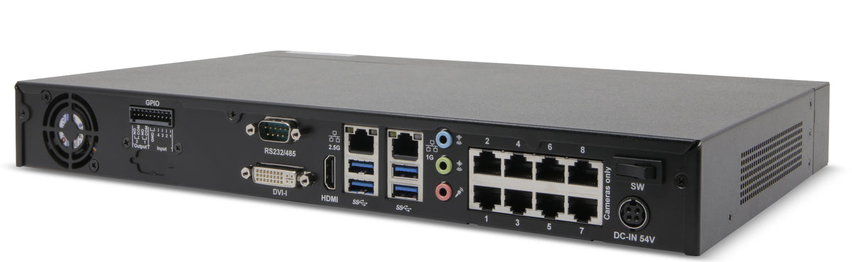 ExacqVision - IP08-04T-GPL-E - 4TB PoE+ G-Series IP Desktop NVR Linux with 8 IP Enterprise licenses (8 max)