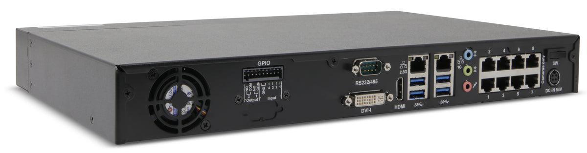 ExacqVision - IP08-04T-GPL-E - 4TB PoE+ G-Series IP Desktop NVR Linux with 8 IP Enterprise licenses (8 max)