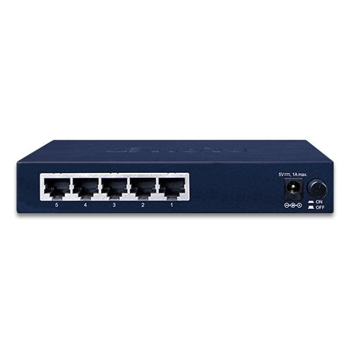 Planet - GSD-503 - 5-Port 10/100/1000Mbps Gigabit Ethernet Switch (External Power) - Metal Case