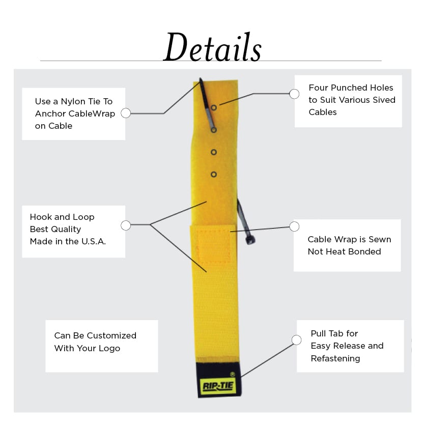 Rip-Tie - H-14 - One Inch Wide Original CableWrap 1″ x 14″