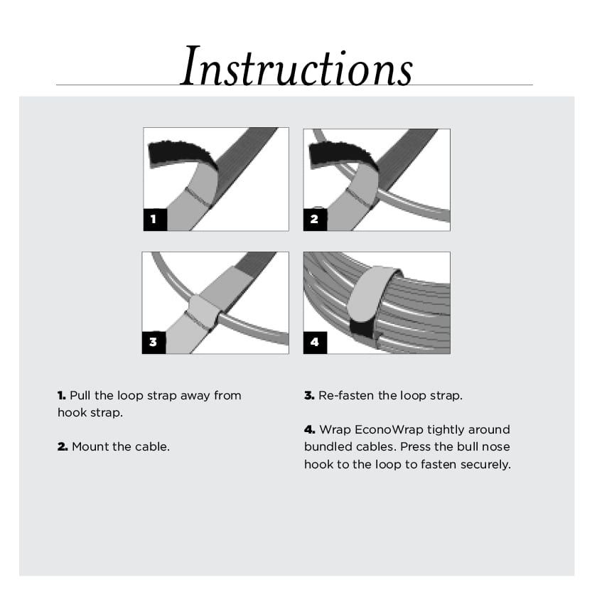 Rip-Tie - H-11-ESL - One Inch Wide EconoWrap with Slip-On, 1″ x 11″