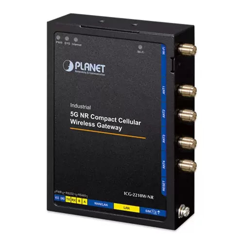 Planet - ICG-2210W-NR-EU - Industrial 5G NR Compact Cellular Wireless Gateway with 2-Port 10/100/1000T