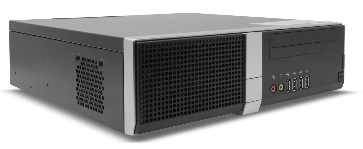 EXACQ - IP08-08T-1QL-E - IP Desktop Q-Series exacqVision NVR with 8 IP Enterprise licenses (32 max), 8TB Internal storage. Linux Ubuntu 22.04 LTS OS on SSD, 8GB RAM, Dual 2.5GbE on-board, 4 x USB, 1 x HDMI, 2 x DP, 1 x VGA. Includes mouse and keyboar