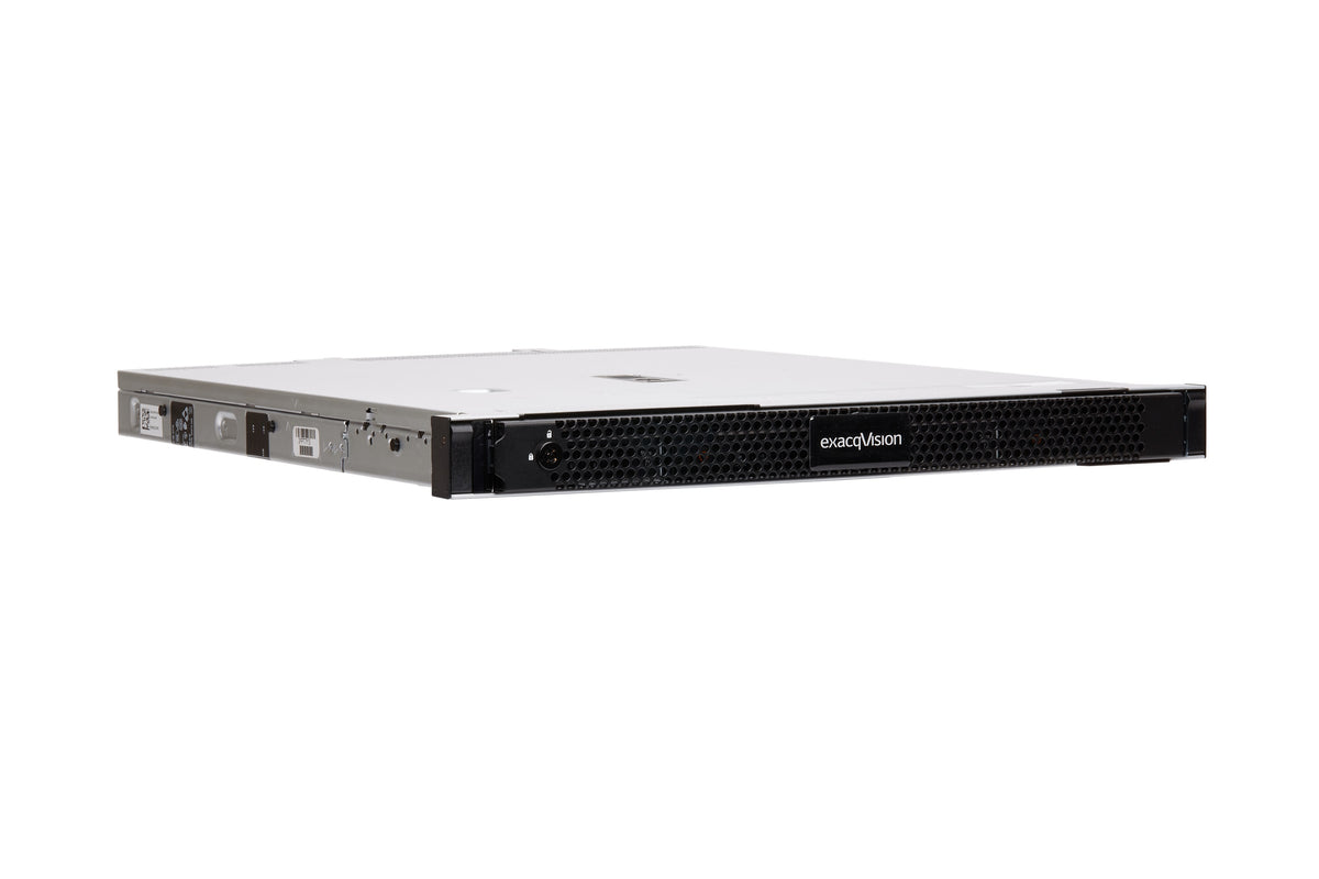 EXACQ - IP08-32T-R1XW-E - IP 1U Rackmount Redundant X-Series exacqVision NVR with 8 IP Enterprise licenses (150 max), 32TB RAID5 configured storage (24TB usable). Windows Server 2022 OS on Dual SSD RAID1, redundant power supplies, 16GB RAM, Dual 1GbE