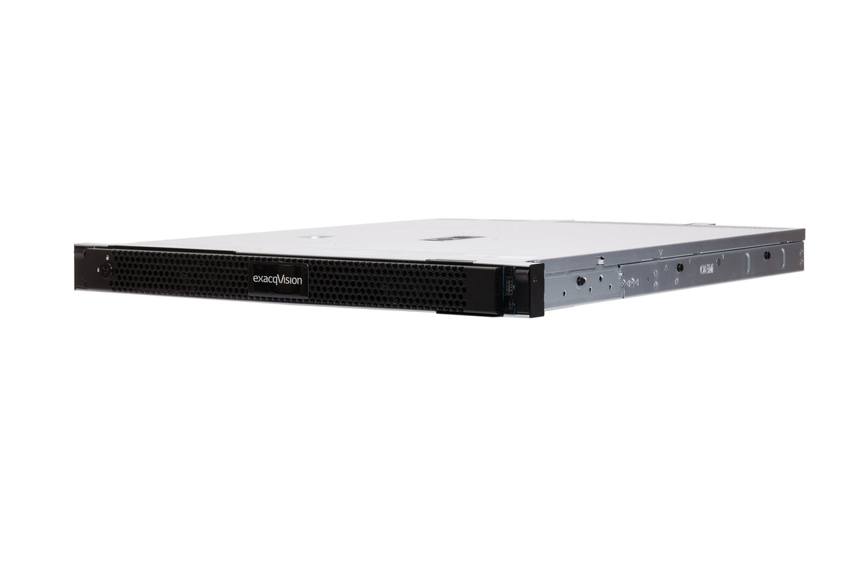 EXACQ - IP08-32T-R1XW-E - IP 1U Rackmount Redundant X-Series exacqVision NVR with 8 IP Enterprise licenses (150 max), 32TB RAID5 configured storage (24TB usable). Windows Server 2022 OS on Dual SSD RAID1, redundant power supplies, 16GB RAM, Dual 1GbE