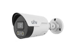 UNV - IPC2128SR-ADF40KMC-DL-H - UNV 8MP Dual Light Fixed Bullet, 4.0mm, Built-in Mic & Speaker