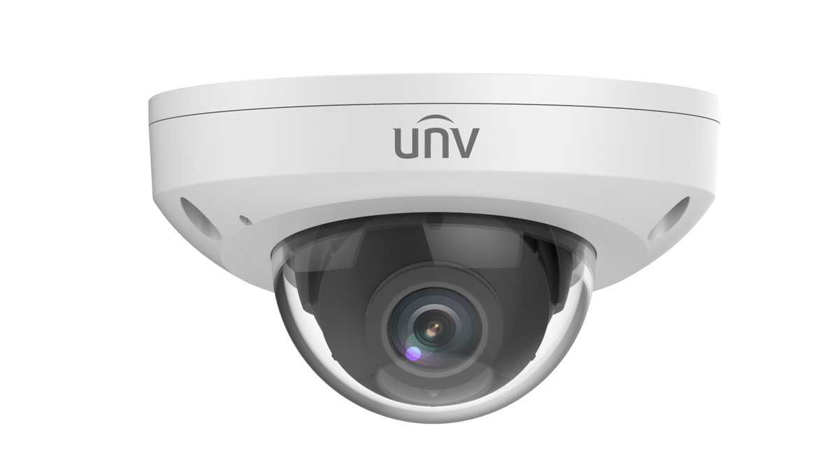 UNV - IPC312SB-ADF28K-I0 - UNV 2MP Network Fixed Mini Dome(2.8mm,30m IR, Premier Protection,LightHunter, WDR,SD Slot,3 Axis,PoE,Built-in MicroPhone,Audio)