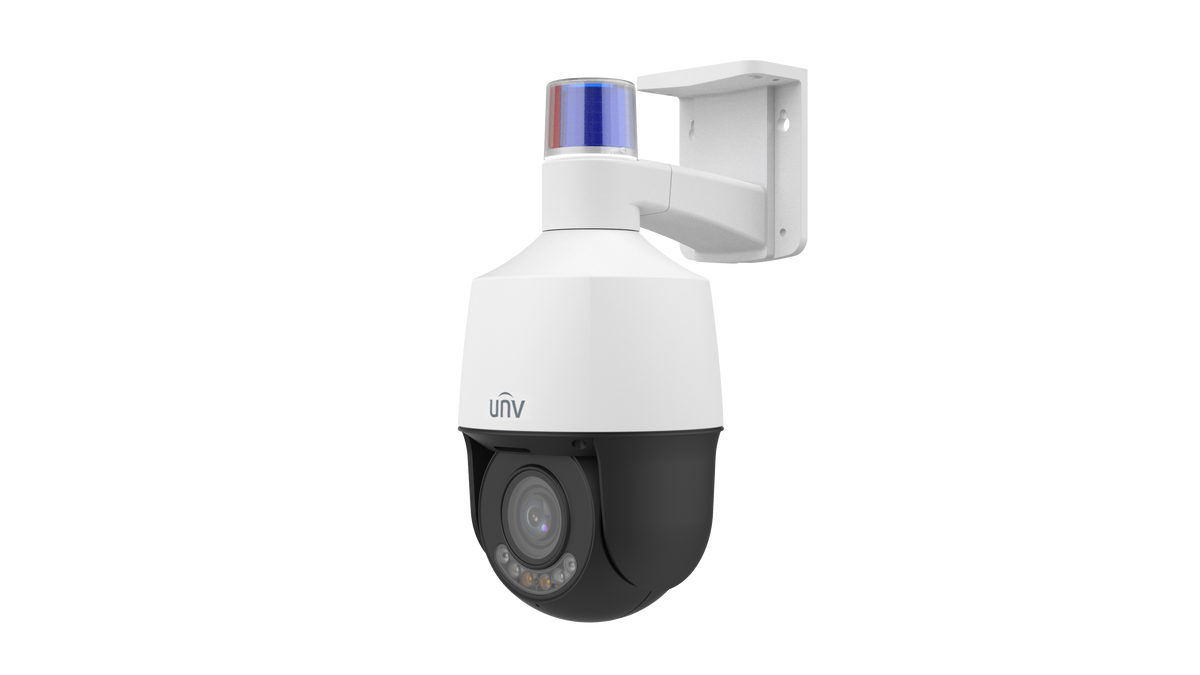 UNV - IPC6312LFW-AX5C-VG1 - UNV 2MP Active Deterrence Plastic PTZ Camera (2.7mm-13.5mm,Audio&Alarm, Two-Way Audio, Starlight, Auto Tracking)