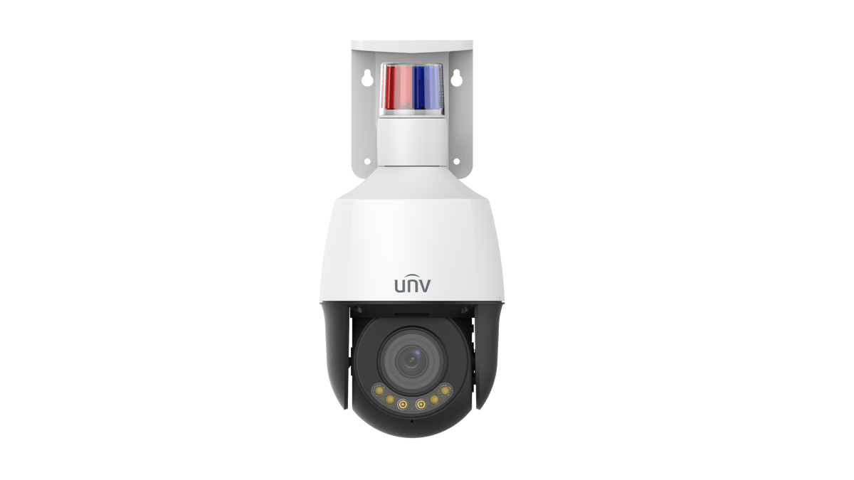 UNV - IPC6314LWH-AX5C-VG2 - UNV 4MP Active Deterrence Wise-ISP Plastic PTZ Camera (2.7mm-13.5mm,Audio&Alarm, Two-Way Audio, Starlight, Auto Tracking)