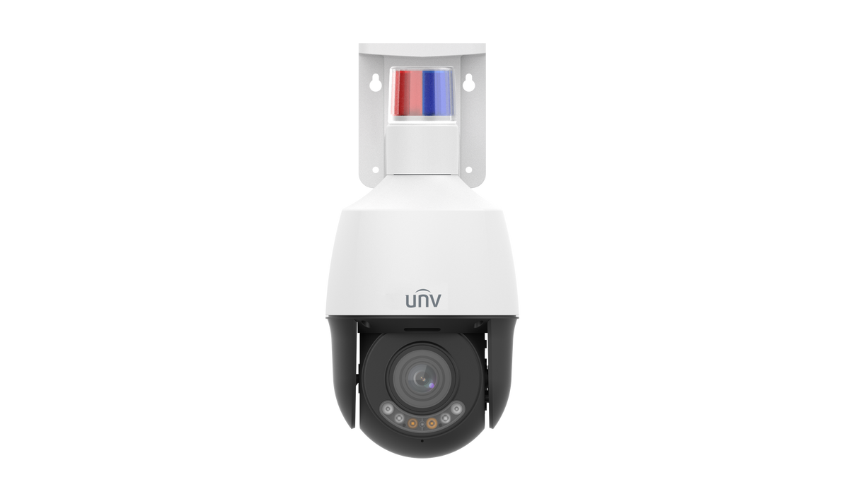 UNV - IPC6315LFW-AX5C-VG1 - UNV 5MP Active Deterrence Plastic PTZ Camera (2.7mm-13.5mm,Audio&Alarm, Two-Way Audio, Starlight, Auto Tracking)