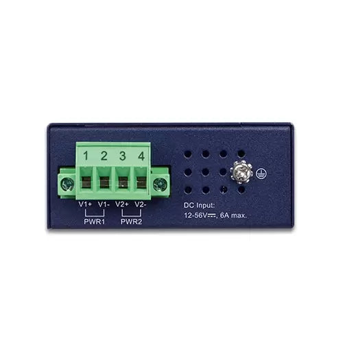 PLANET - IPOE-260-12V - Industrial 2-port 10/100/1000T 802.3at PoE+ Injector w/ 12V Booster (-40~75 degrees C, 12~56VDC)