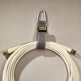 Rip-Tie - J-S9-T - One Inch Wide CableCarrier with Silver Triangle Carabiner, 1″ x 9″