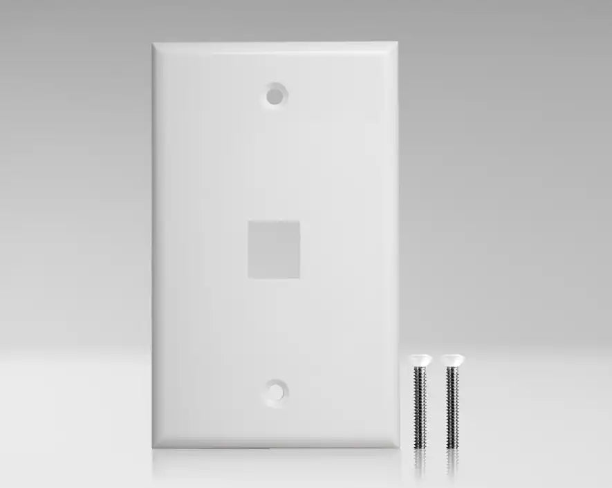 Jonard - K-W1/10 - Single Gang Keystone 1 Port Wall Plate 10 Pack 