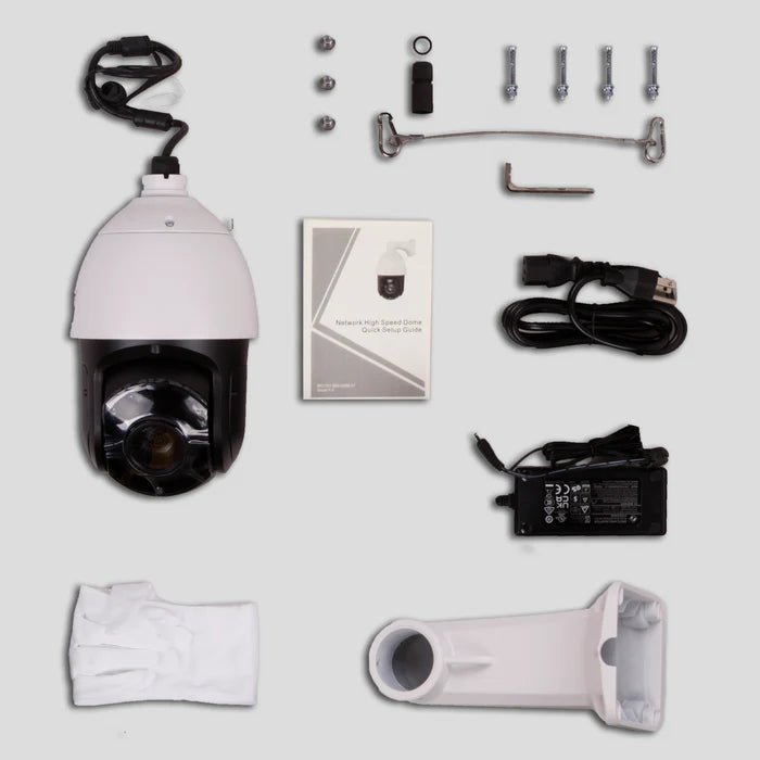 BOLIDE - BN1009/PTZ-2.0POE - 2MP 25x Optical Zoom Full Size PTZ with Auto Tracking, 30FPS, BNC, 2-Channel Alarm In/Out, IR Up to 492 Feet, Built-in POE, IP67, 24VAC, Includes Wall-Mount Bracket