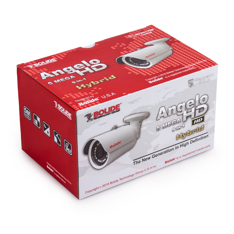 BOLIDE - BC1535 - 5.0MP AHD / TVI / CVI / Analog Bullet Camera, 1/2.7 CMOS, 3.6mm Fixed Lens, IR Up to 65 ft., Control Over Coax, OSD, Quickswitch, 12VDC, White