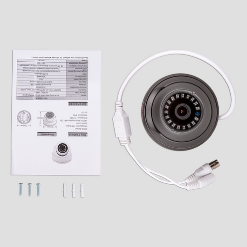 BOLIDE - BC1509IROD/28 - 5.0MP AHD / TVI / CVI / Analog Eyeball Camera, 1/2.7 CMOS, 2.8mm Wide Angle Lens, IR Up to 65 ft., Control Over Coax, OSD, Quickswitch, 12VDC, Charcoal Gray
