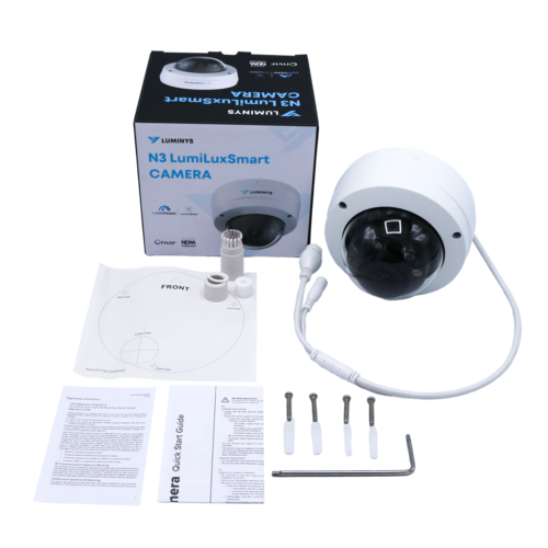 Luminys - N3D-4LA2 - N3-L Starter Series 4MP LumiLuxSmart IP Standard Size Dome 2.8 mm, IR, White-light LEDs, and Dual-mode