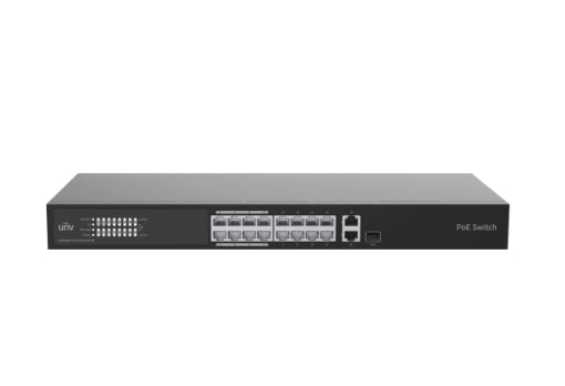 UNV - NSW3000-16T1GT1GC-LPOE-IN - UNV Ethernet 16 Port 150W Cloud Managed Ethernet Low Power PoE Switch