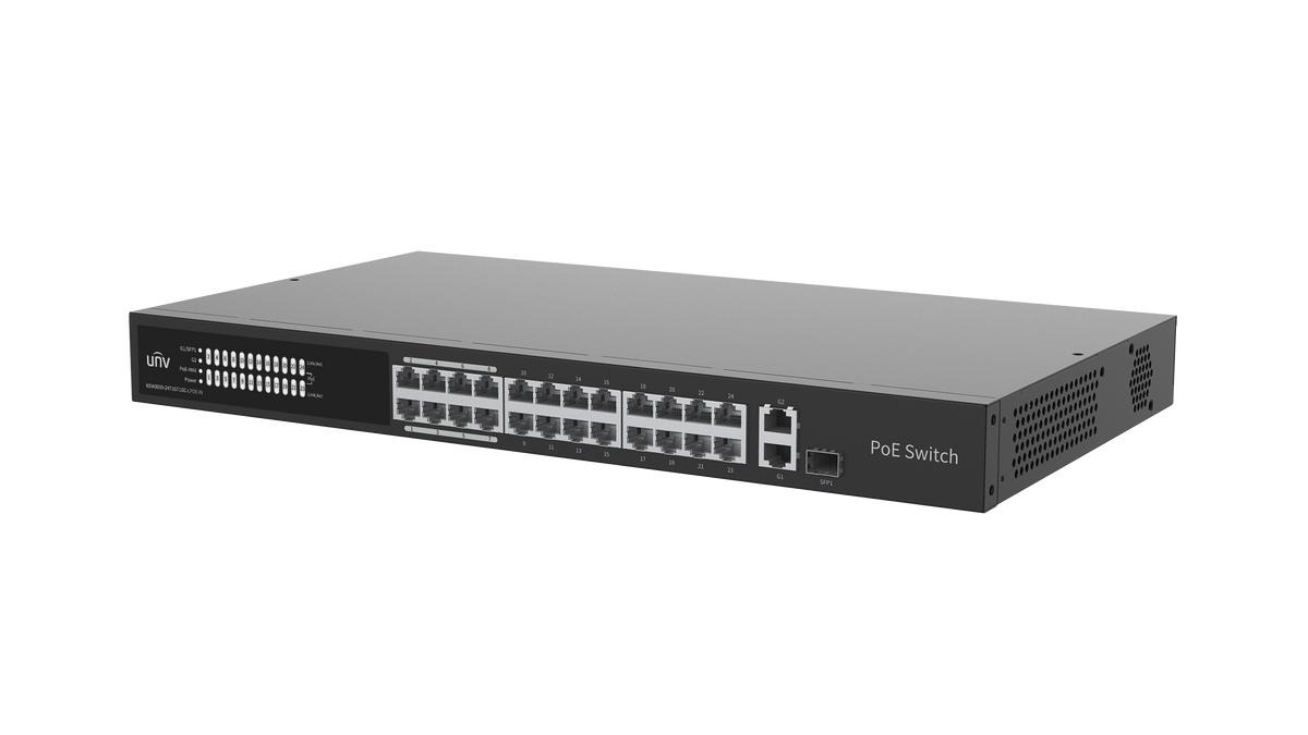 UNV - NSW3000-24T1GT1GC-LPOE-IN - UNV Ethernet 24 Port 250W Cloud Managed Ethernet Low Power PoE Switch