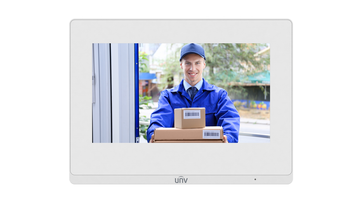 UNV - OEI-372S-H-W-Z - Wall Mounted 7-inch Indoor Station
(Open wire installation)