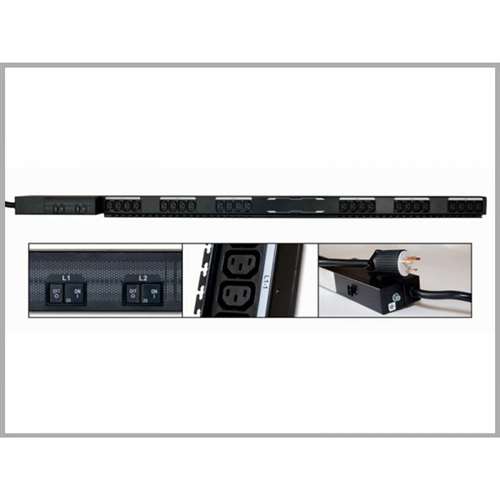 Minuteman - OEPD2430V48DCLT - OE Series Power Distribution Unitspower 24-outlet 30A Vert 48