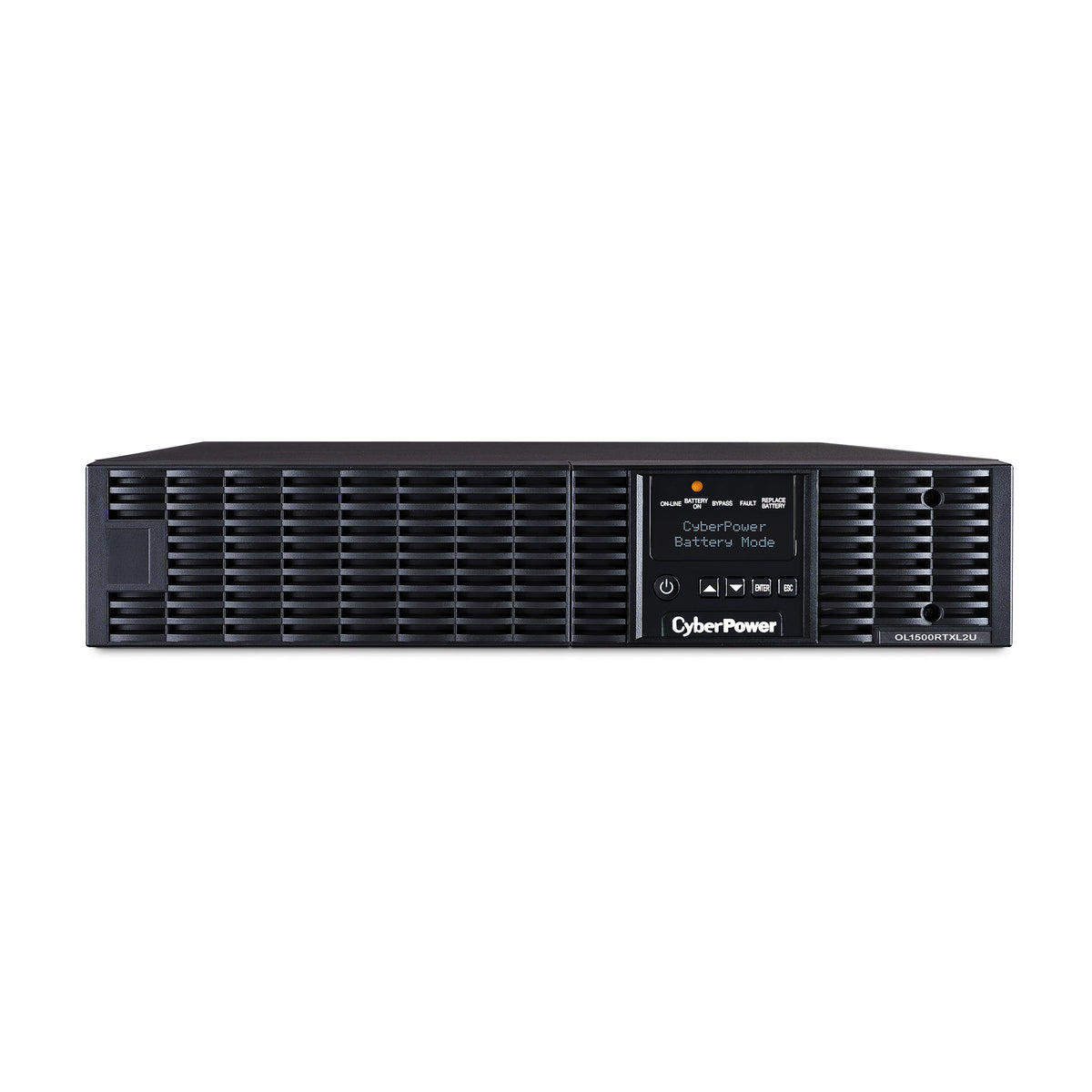 CYBERPOWER - OL1500RTXL2UN - 1500VA/1350W, 0.9PF, Pure Sine Wave, 2U, NEMA 5-15P, 10 ft cord, 8 NEMA 5-15R, USB, Serial, RMCARD205 pre-installed, Relay, EPO, PowerPanel Business Edition software, 3 year warranty