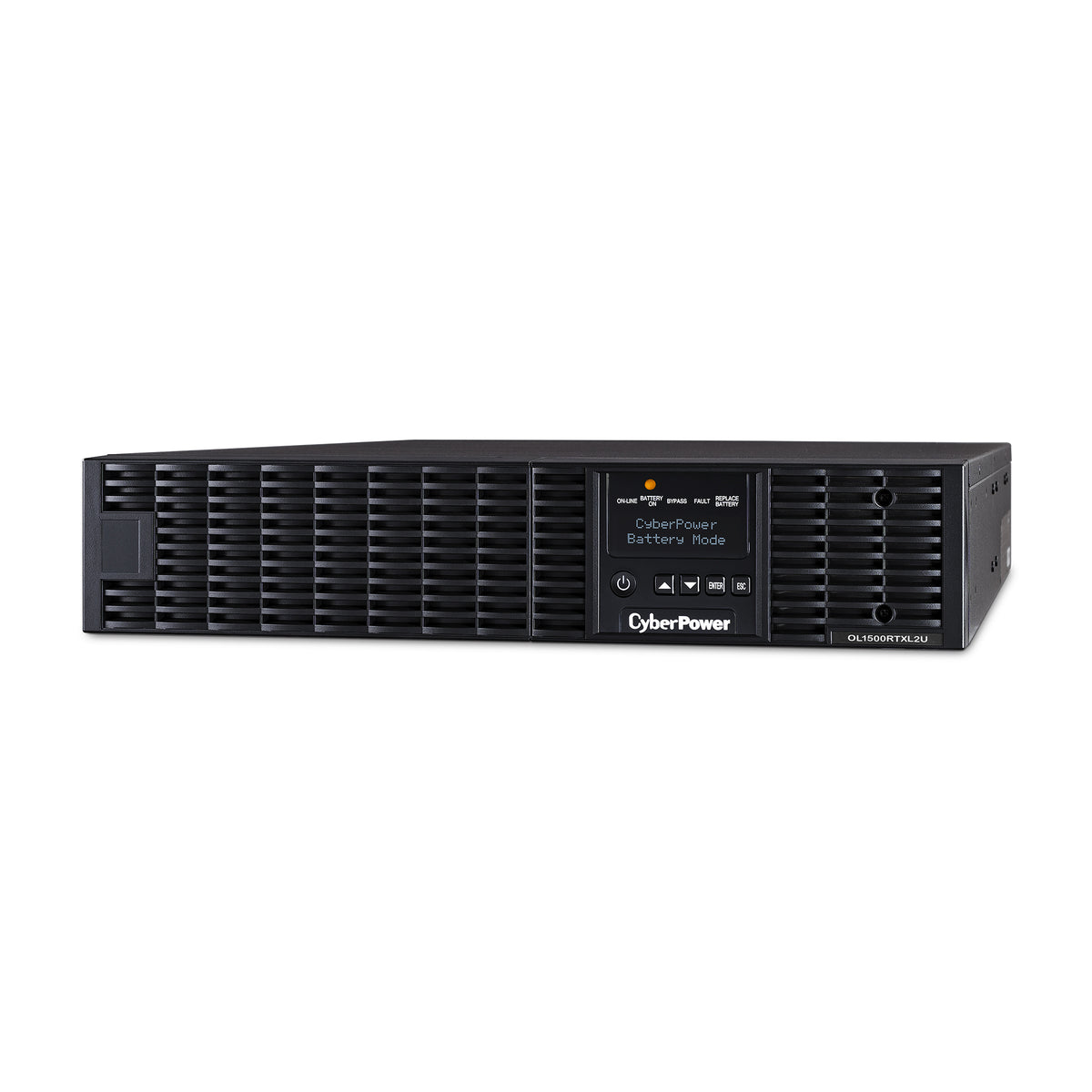 CYBERPOWER - OL1500RTXL2UN - 1500VA/1350W, 0.9PF, Pure Sine Wave, 2U, NEMA 5-15P, 10 ft cord, 8 NEMA 5-15R, USB, Serial, RMCARD205 pre-installed, Relay, EPO, PowerPanel Business Edition software, 3 year warranty