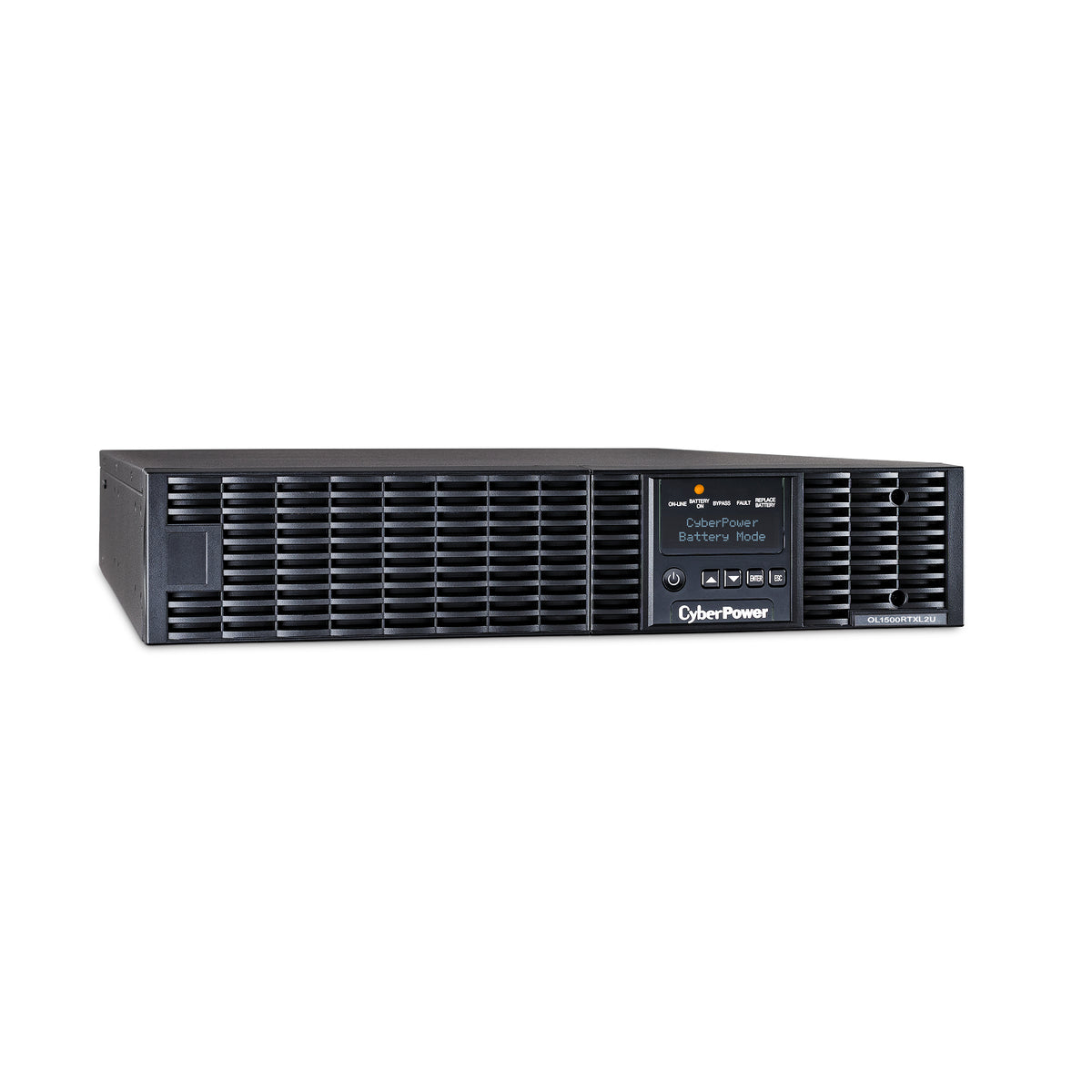 CYBERPOWER - OL1500RTXL2UN - 1500VA/1350W, 0.9PF, Pure Sine Wave, 2U, NEMA 5-15P, 10 ft cord, 8 NEMA 5-15R, USB, Serial, RMCARD205 pre-installed, Relay, EPO, PowerPanel Business Edition software, 3 year warranty