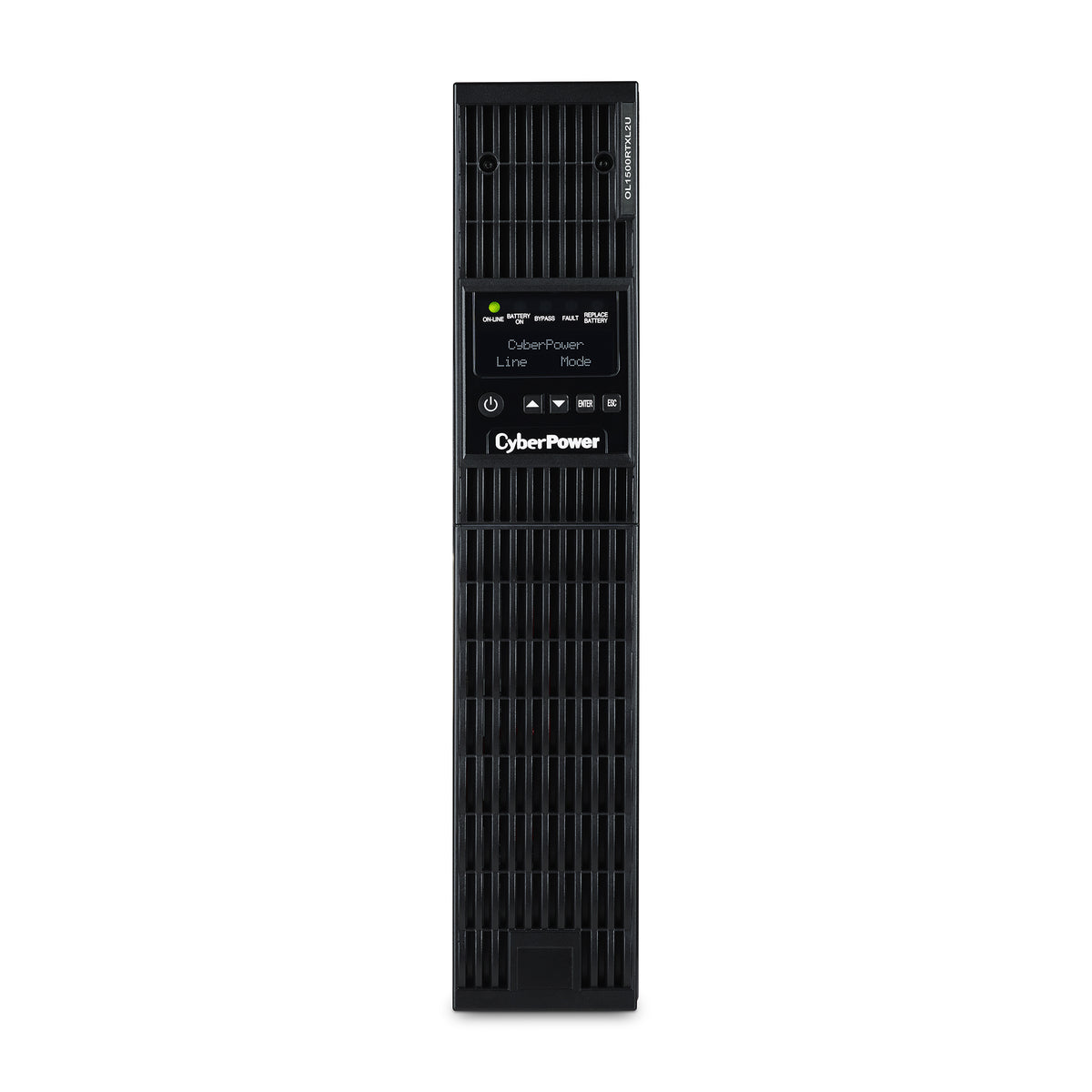 CYBERPOWER - OL1500RTXL2UN - 1500VA/1350W, 0.9PF, Pure Sine Wave, 2U, NEMA 5-15P, 10 ft cord, 8 NEMA 5-15R, USB, Serial, RMCARD205 pre-installed, Relay, EPO, PowerPanel Business Edition software, 3 year warranty