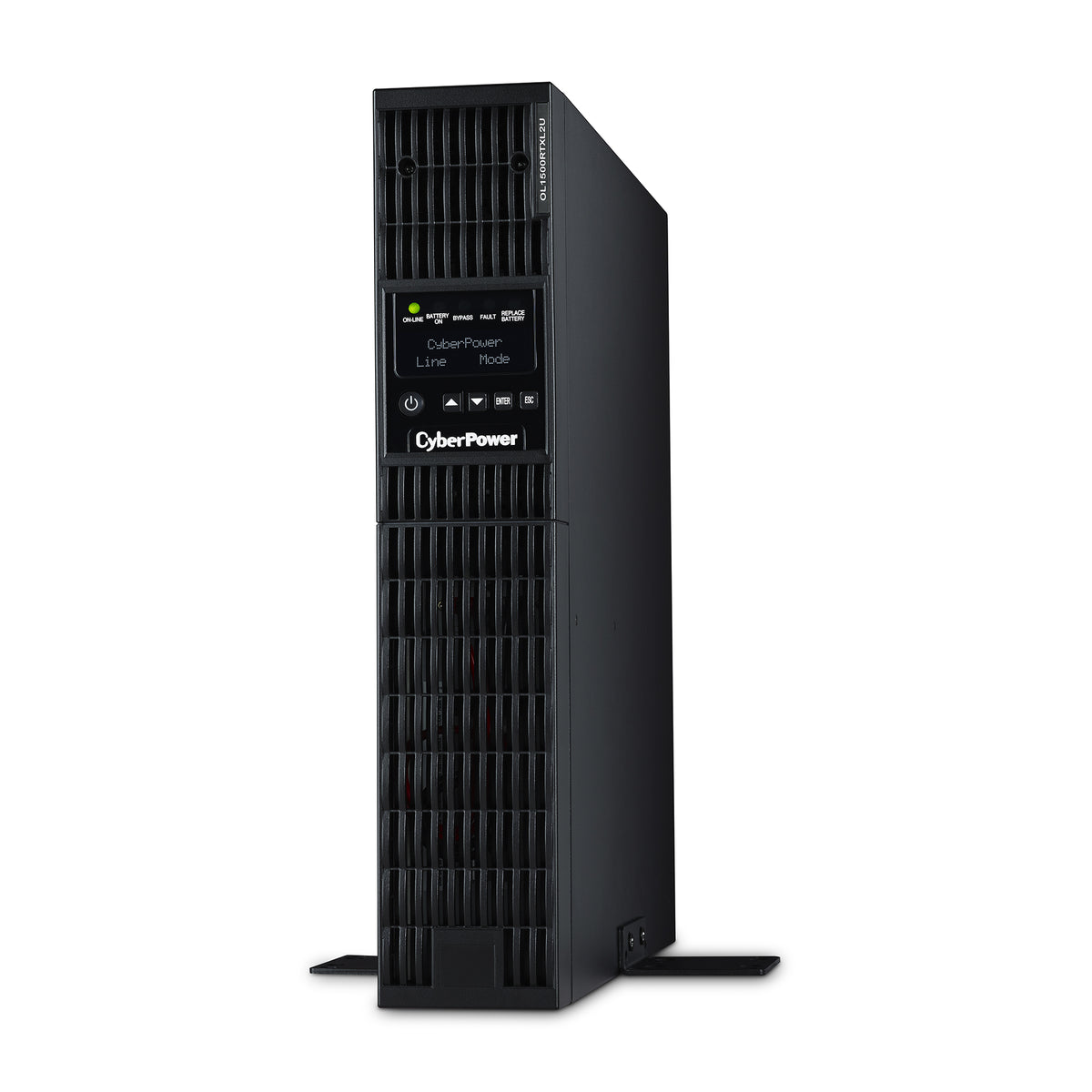 CYBERPOWER - OL1500RTXL2UN - 1500VA/1350W, 0.9PF, Pure Sine Wave, 2U, NEMA 5-15P, 10 ft cord, 8 NEMA 5-15R, USB, Serial, RMCARD205 pre-installed, Relay, EPO, PowerPanel Business Edition software, 3 year warranty