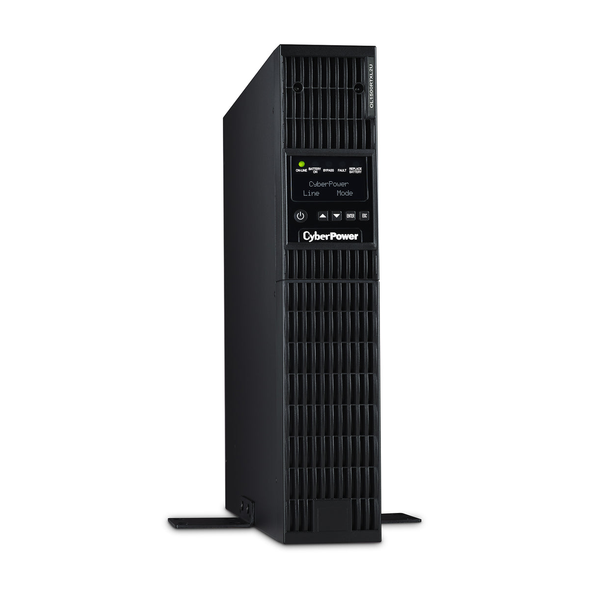 CYBERPOWER - OL1500RTXL2UN - 1500VA/1350W, 0.9PF, Pure Sine Wave, 2U, NEMA 5-15P, 10 ft cord, 8 NEMA 5-15R, USB, Serial, RMCARD205 pre-installed, Relay, EPO, PowerPanel Business Edition software, 3 year warranty