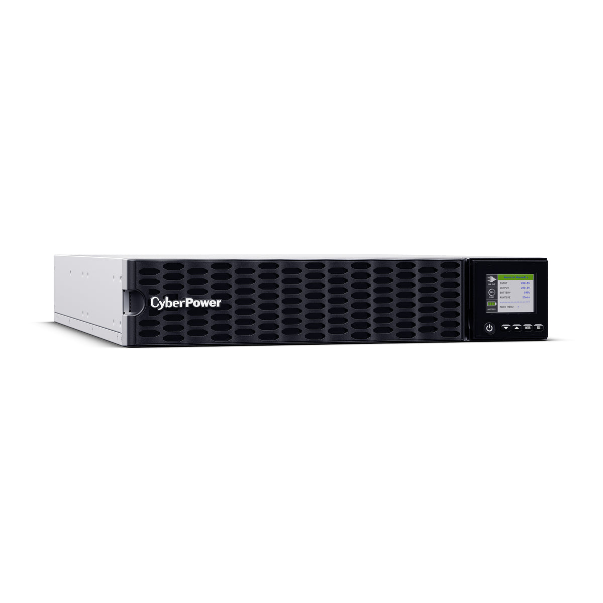CYBERPOWER - OL6KRTHD - 6KVA/6KW, High Density, Online Double-Conversion, PF=1, 2U rack/tower, 200-240V Input Hardwire w/Power Cord Option, 200-240V Output, 2 NEMA L6-20R, 2 NEMA L6-30R, Color Matrix LCD, USB, Serial, EPO, RMCARD205 pre-installed, 3 