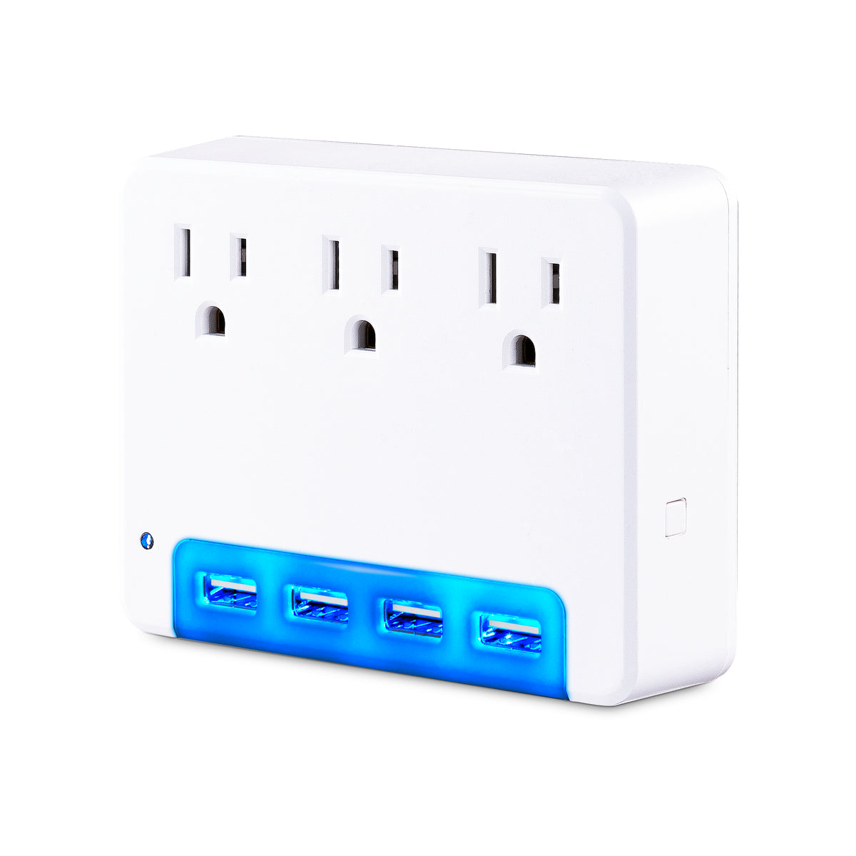 Cyber Power - P3WUN - 3 AC Outlet Wall Tap 125V with 4 USB 3.4A Charging with Night Light 