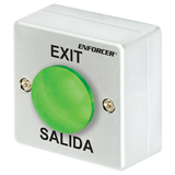SECO-LARM - PB-2618-GQ - Green Metal Mushroom Pushbutton Switch – Surface-Mount with Backbox