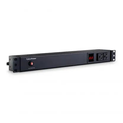 Cyber Power - PDU15M2F12R - 15A (Derated to 12A), 120 V, 50Hz/60Hz, NEMA 5-15P plug, 14 NEMA 5-15R, 1U Rackmount, 15 ft Cord, Limited Lifetime Warranty