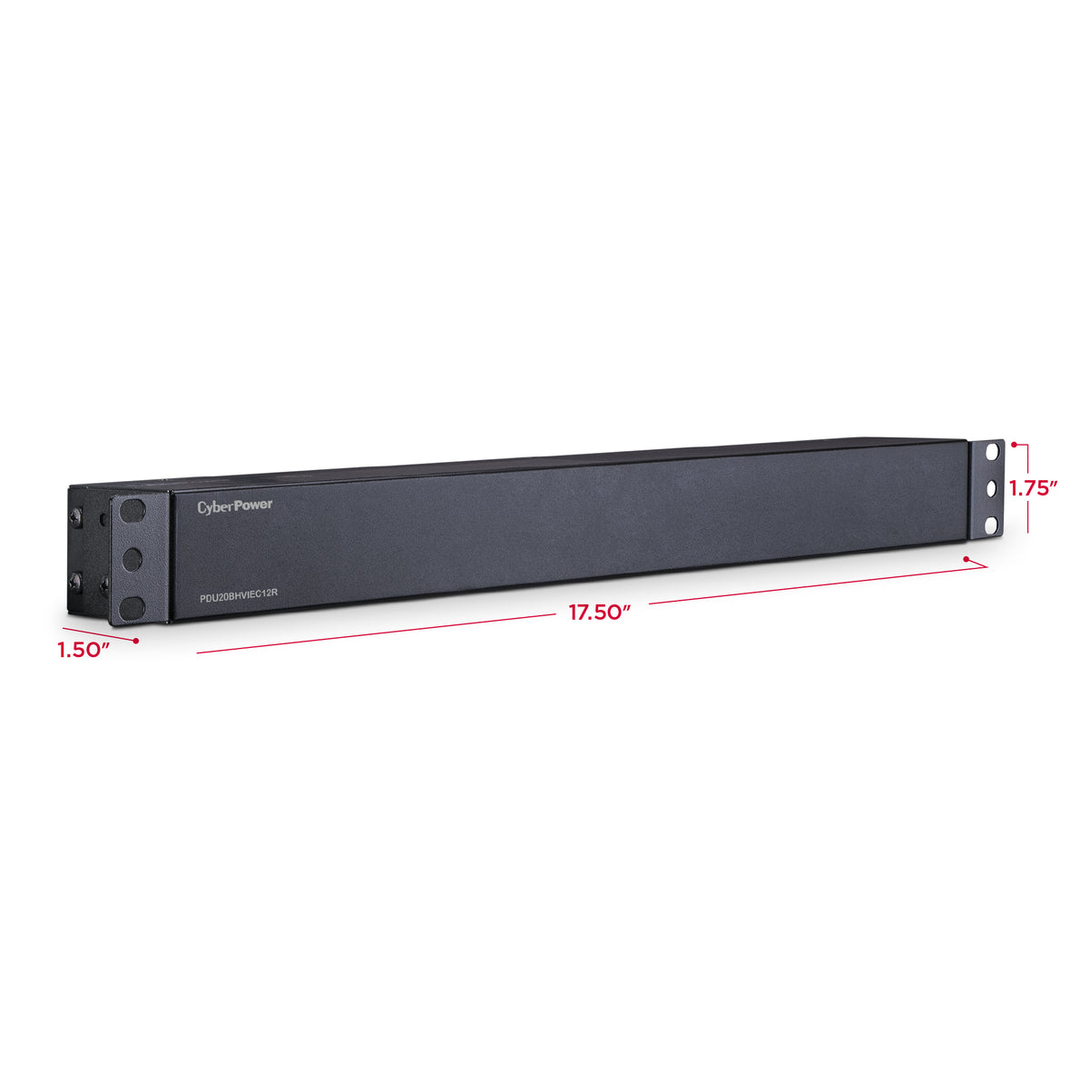 Cyber Power - PDU20BHVIEC12R - 20A (Derated to 16A), 208 - 230 V, 50Hz/60Hz, IEC-320 C20 plug, 12 IEC-320 C13, 1U Rackmount