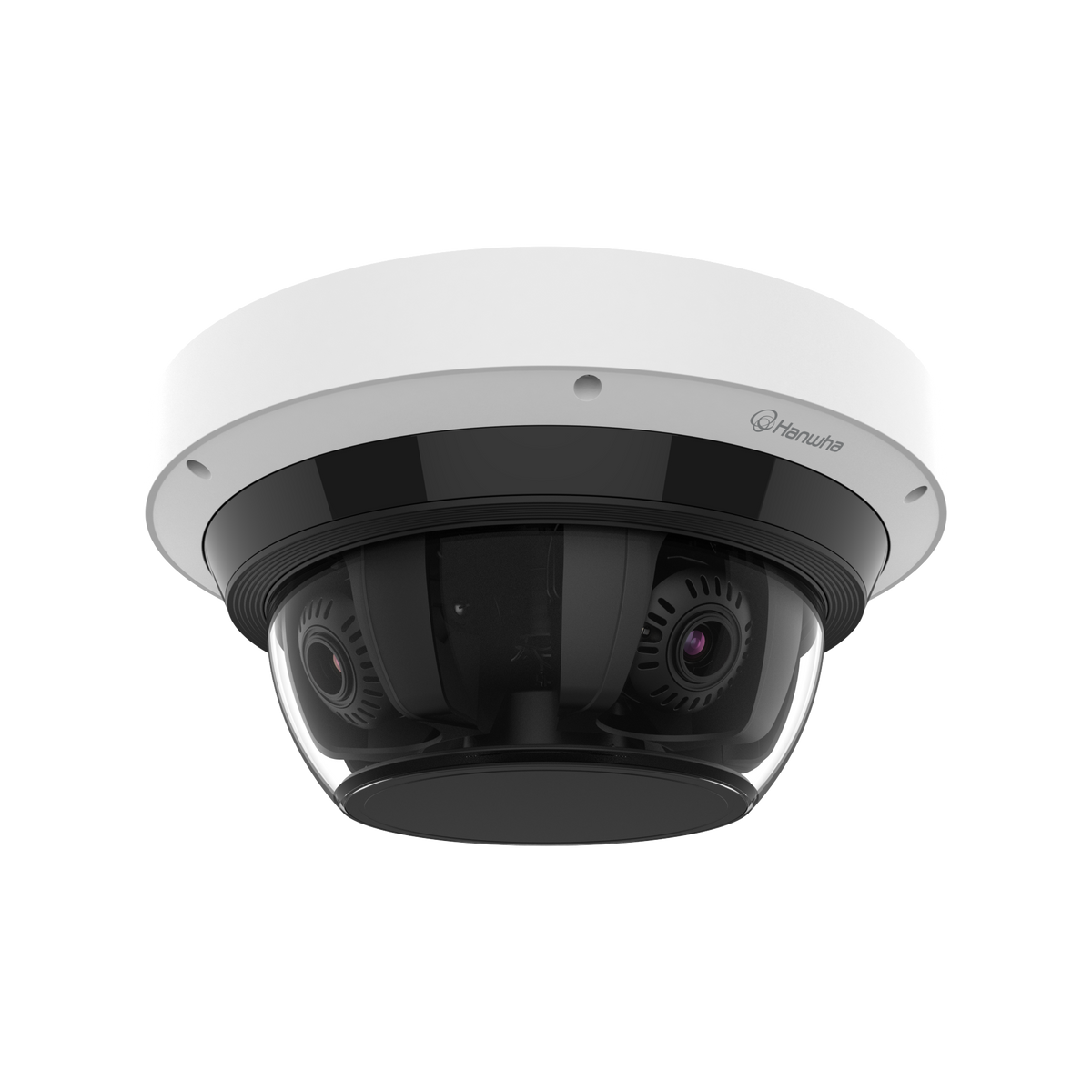 Hanwha - PNM-C32083RQZ - Wisenet P series network vandal outdoor Multi-Directional camera [AI ON] 4CH x 8MP @ 15FPS / [AI OFF] 4CH x 8MP @ 20FPS, Motorized Varifocal Lens with PTRZ function 4.38~9.33mm (FoV H: 112.1°~47.5°, V: 58°~26.6°), triple code