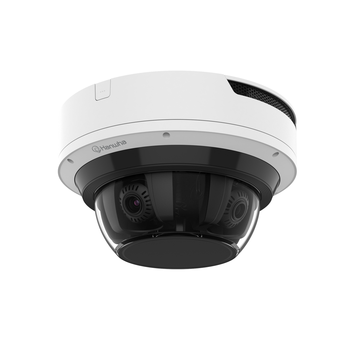Hanwha - PNM-C32084RQZ-8XE4T-W - Wisenet P series network vandal outdoor Multi-Directional camera [AI ON] 4CH x 8MP @ 15FPS / [AI OFF] 4CH x 8MP @ 20FPS, Motorized Varifocal Lens 4.38~9.33mm (FoV H: 112.1°~47.5°, V: 58°~26.6°) with PTRZ function, tri