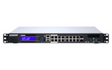 QNAP - QGD-1600P-4G-US - QNAP 16-port 1GbE Switch with 2 RJ45 and SFP+ Combo Port with Intel Celeron Processor and 4GB RAM