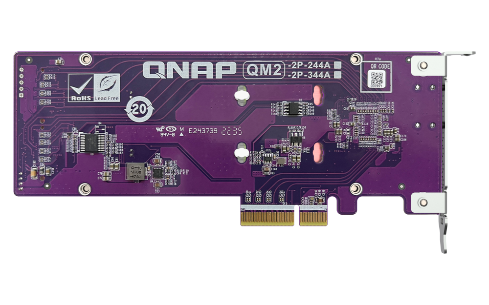 QNAP - QM2-2P-344A - Dual M.2 PCIe SSD Expansion Card