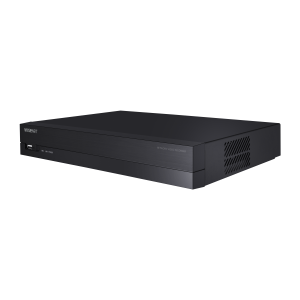 Hanwha - QRN-430S-6TB - 4K NVR (Intel based), 6TB RAW, 4CH with 4 PoE/PoE+ ports (PoE Budget 35W), H265,H264, MJPEG, 1 fixed internal SATA HDDs (6TB max), ARB (Automatic Recovery Backup), 40 Mbps recording / up to 32 Mbps playback, Dual stream record