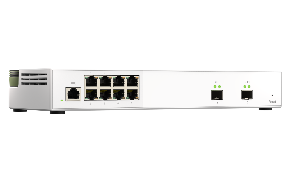 QNAP - QSW-M2108-2S-US - QNAP QSW-M2108-2S, Management Switch, 8 port 2.5Gbps, 2 port 10Gbps SFP+. Easy Management with Web Browser