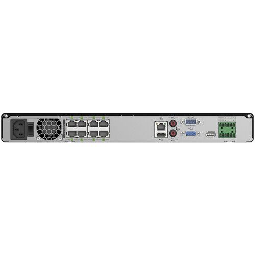 Luminys - R52-8PA8 - R5 Mainstream Series NVR, 32MP 8 Channel 1U 8-Port PoE, 2SATA, Analytics by Recorder, LumiPower, LumiSearch+, 8TB