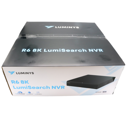 Luminys - R68-32NA4 - R6 Extreme Series NVR, 32MP 32 Channel 2U Dual NIC, 8SATA, Analytics by Recorder Including Metadata, LumiSearch Supported, 4TB