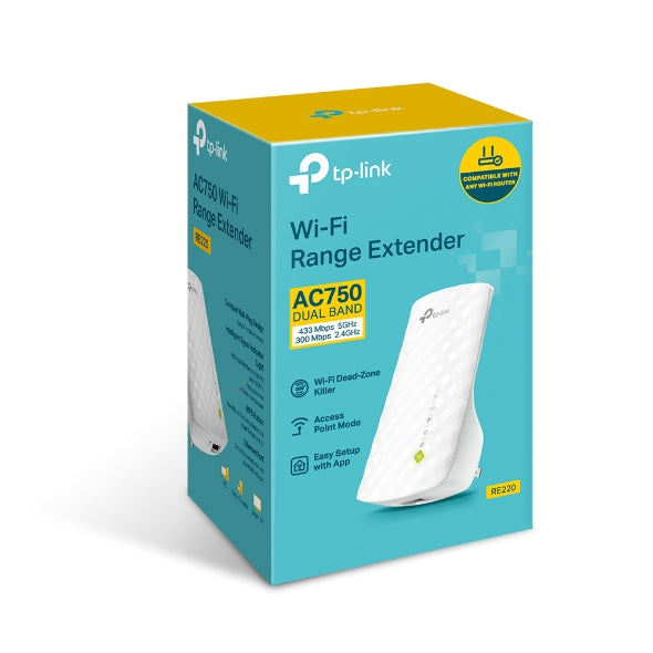TP-Link - RE220 - AC750 WI-FI RANGE EXTENDER SOHOPERP
